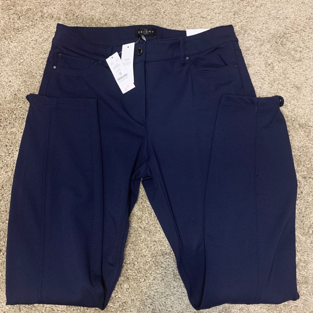 WHBM Ponte Ankle-Zip Skinny Pants
